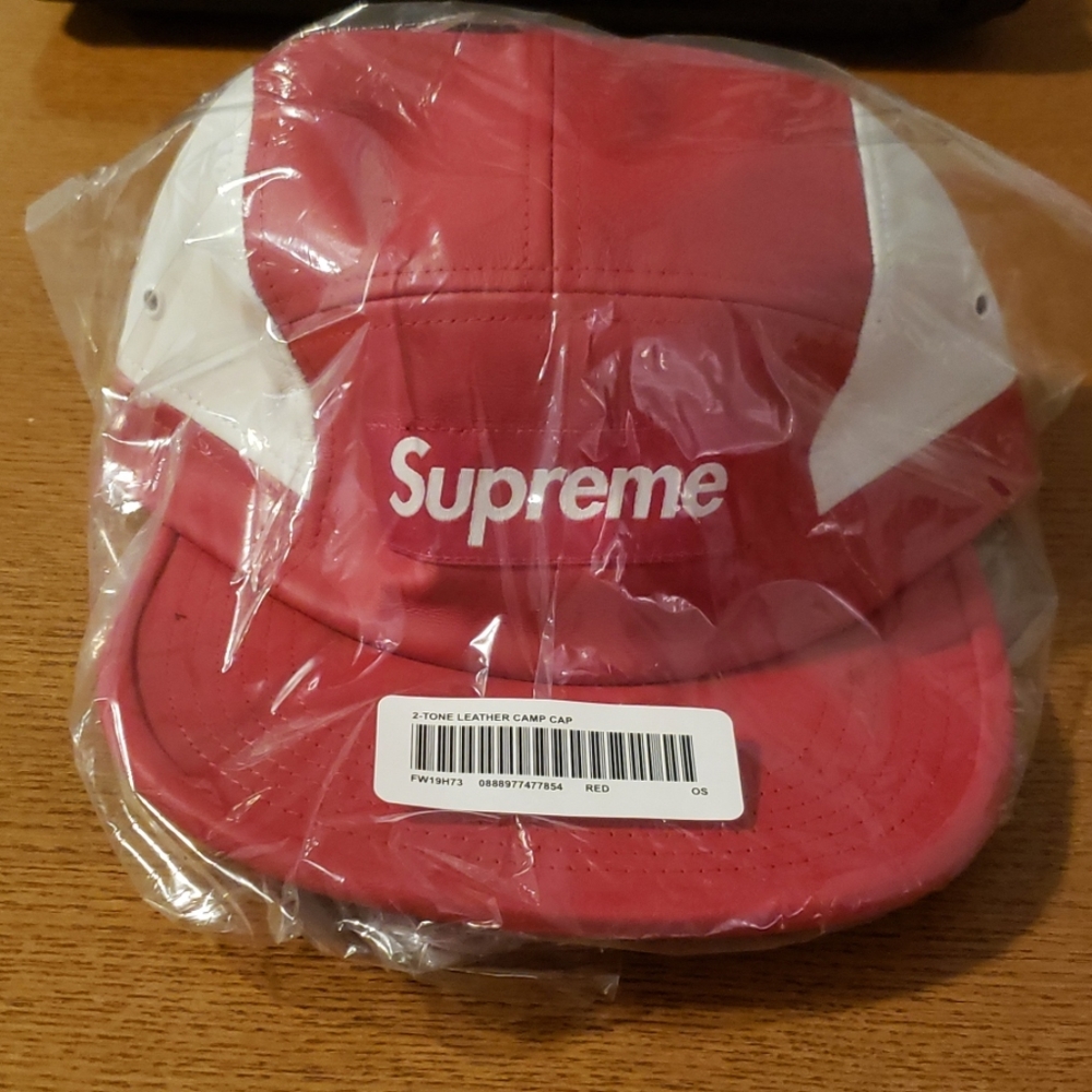 Supreme 2-Tone Leather Camp Cap - Picture 1 of 5